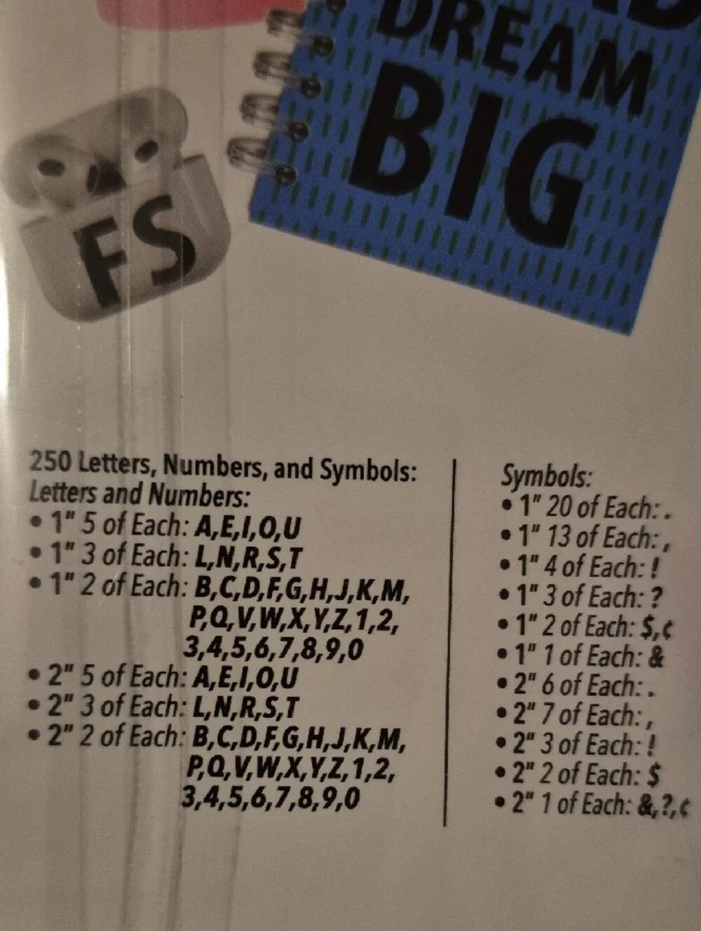 ArtSkills Black Vinyl Waterproof Letters & Numbers - 250 pieces